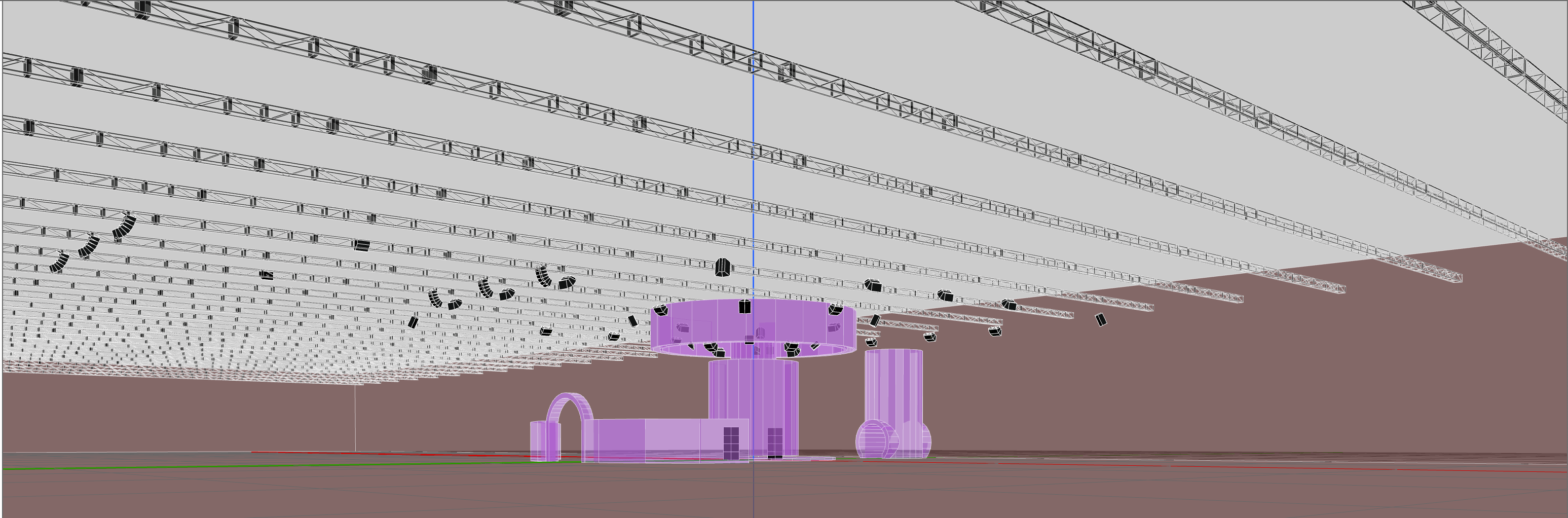 3D Model of sound system set up by L-Acoustics at the Dreamforce Event, San Francisco