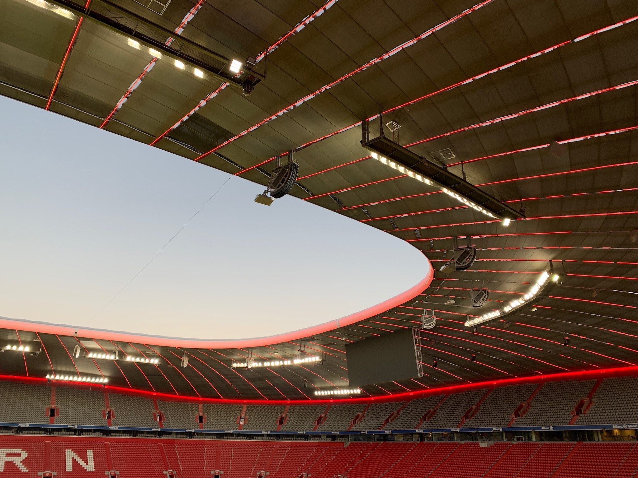 L-Acoustics set up at the Allianz Arena Football Stadium