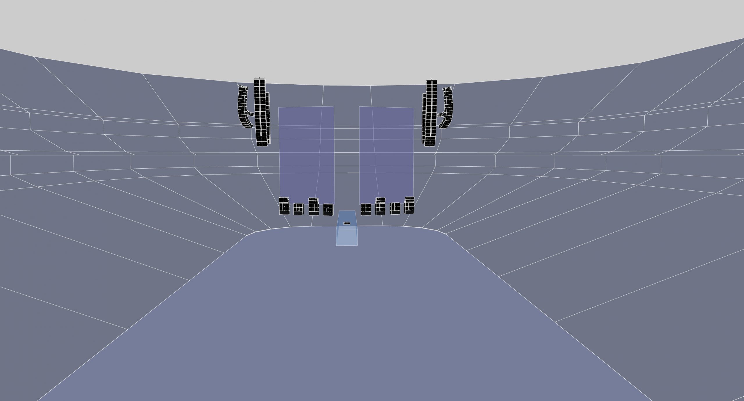 3D Model of sound system set up by L-Acoustics at the Post Malone Runaway Tour