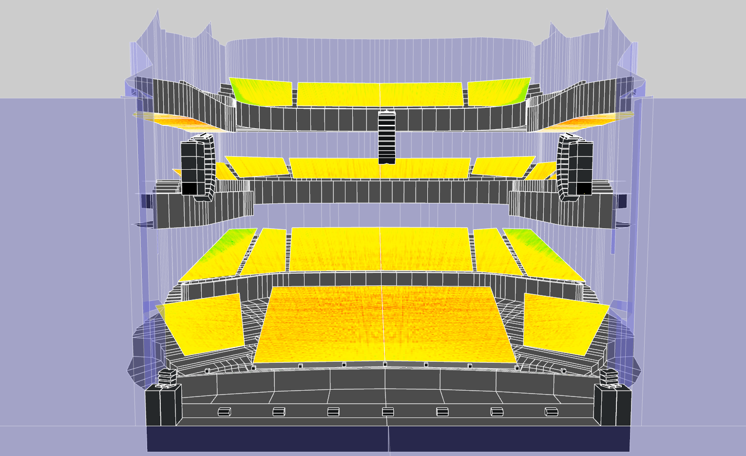 3D Model of sound system set up by L-Acoustics at the Shaanxi Grand Theater, China