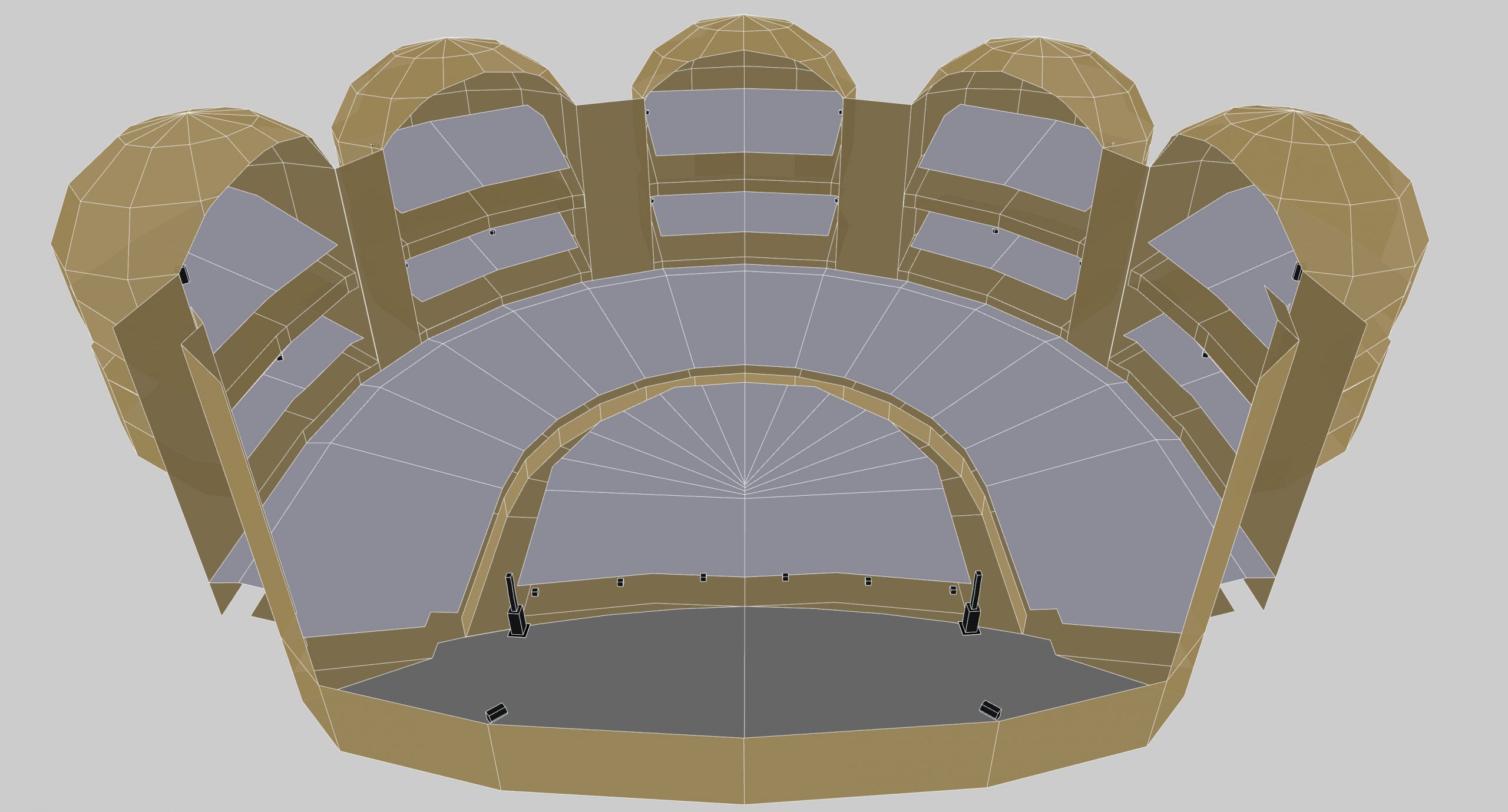 3D Model of sound system set up by L-Acoustics at The Sorbonne University