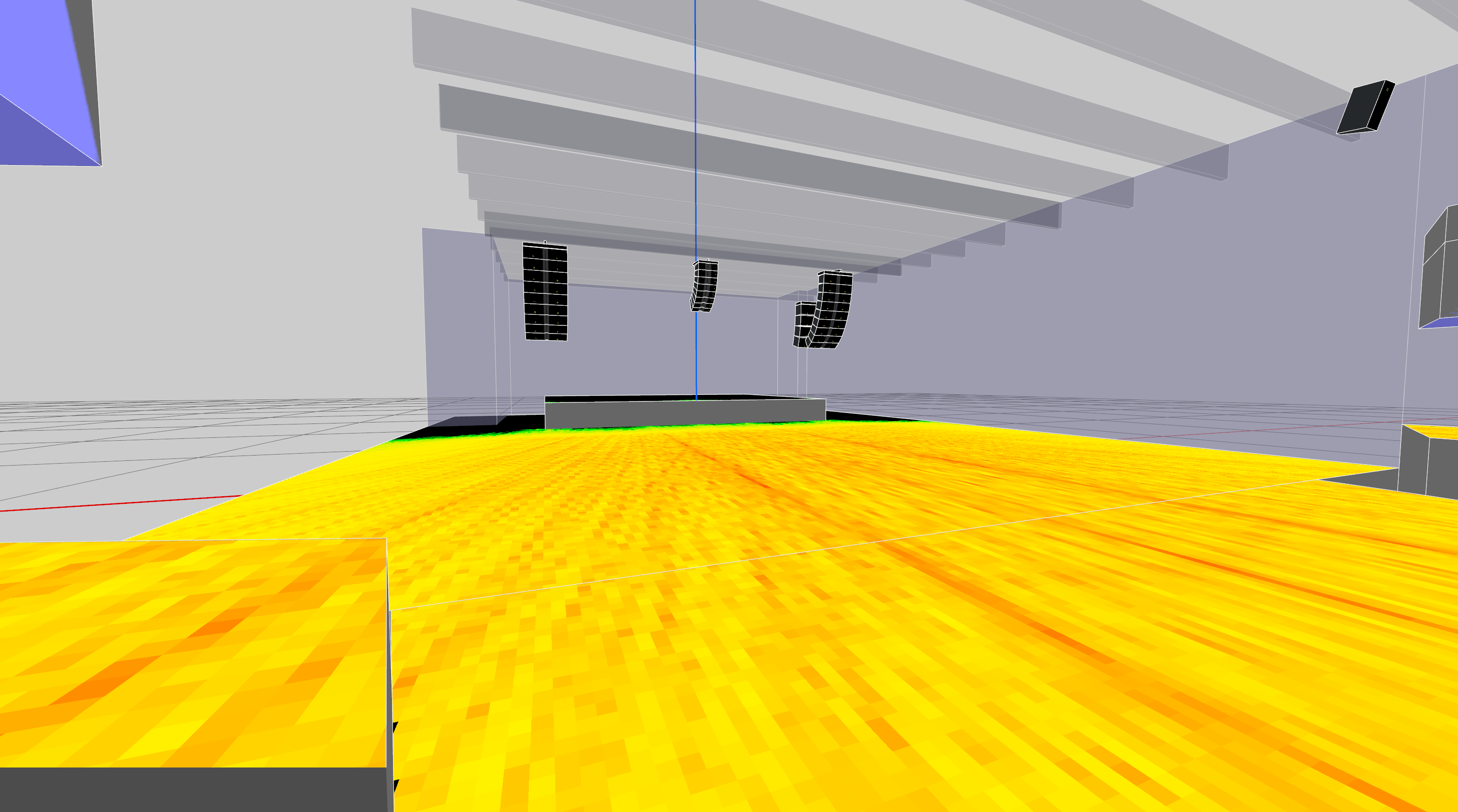 3D Model of sound system set up by L-Acoustics at the Brooklyn Steel, New York