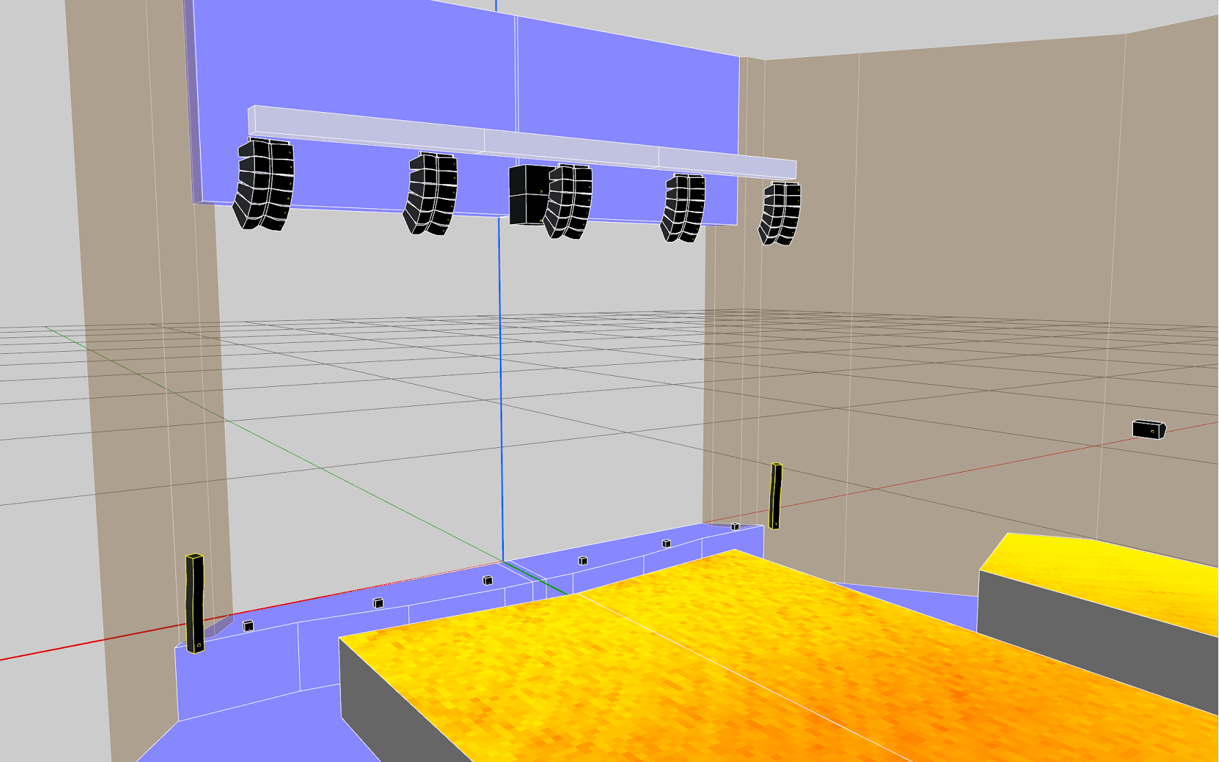 3D Model of sound system set up by L-Acoustics at the Kaufmann Concert Hall, New York
