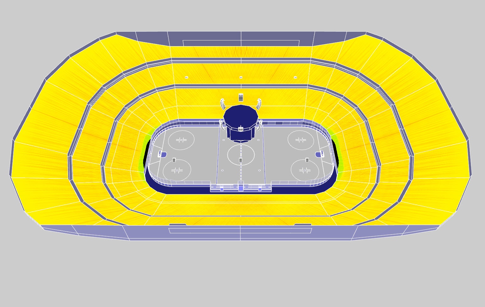 3D Model of sound system set up by L-Acoustics of their K2 line arrays at the VTB Indoor Arena