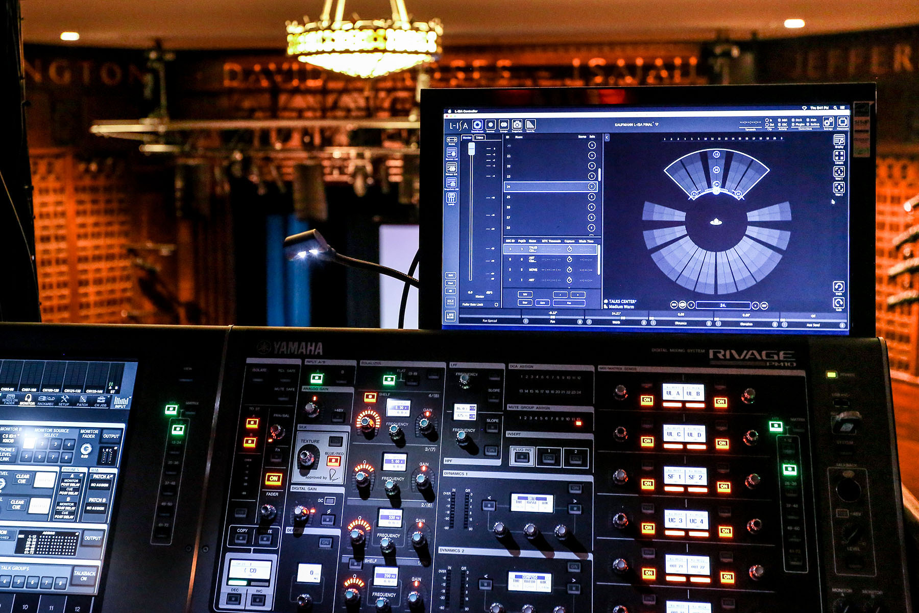 Sound system set up by L-Acoustics at the Kaufmann Concert Hall, New York