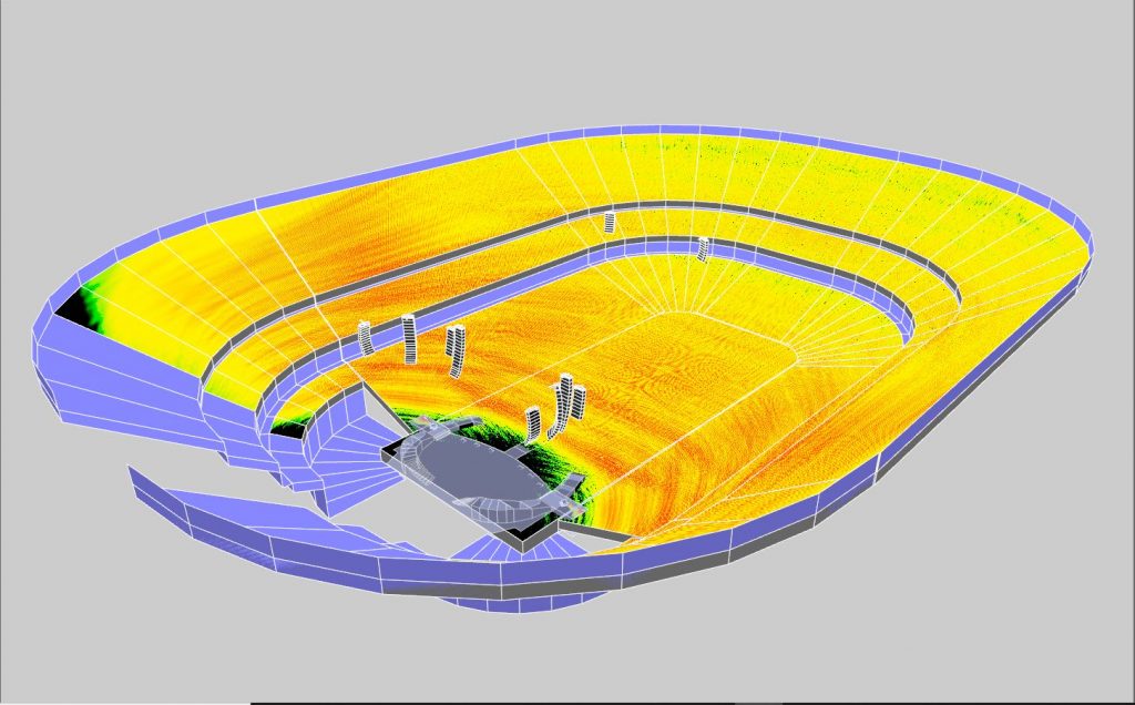 3D Model of K Series sound system set up by L-Acoustics at the Pink Beautiful Trauma World Tour