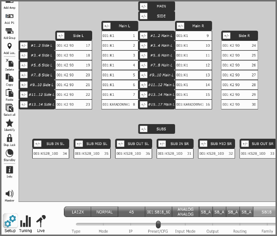 Fast unit setup