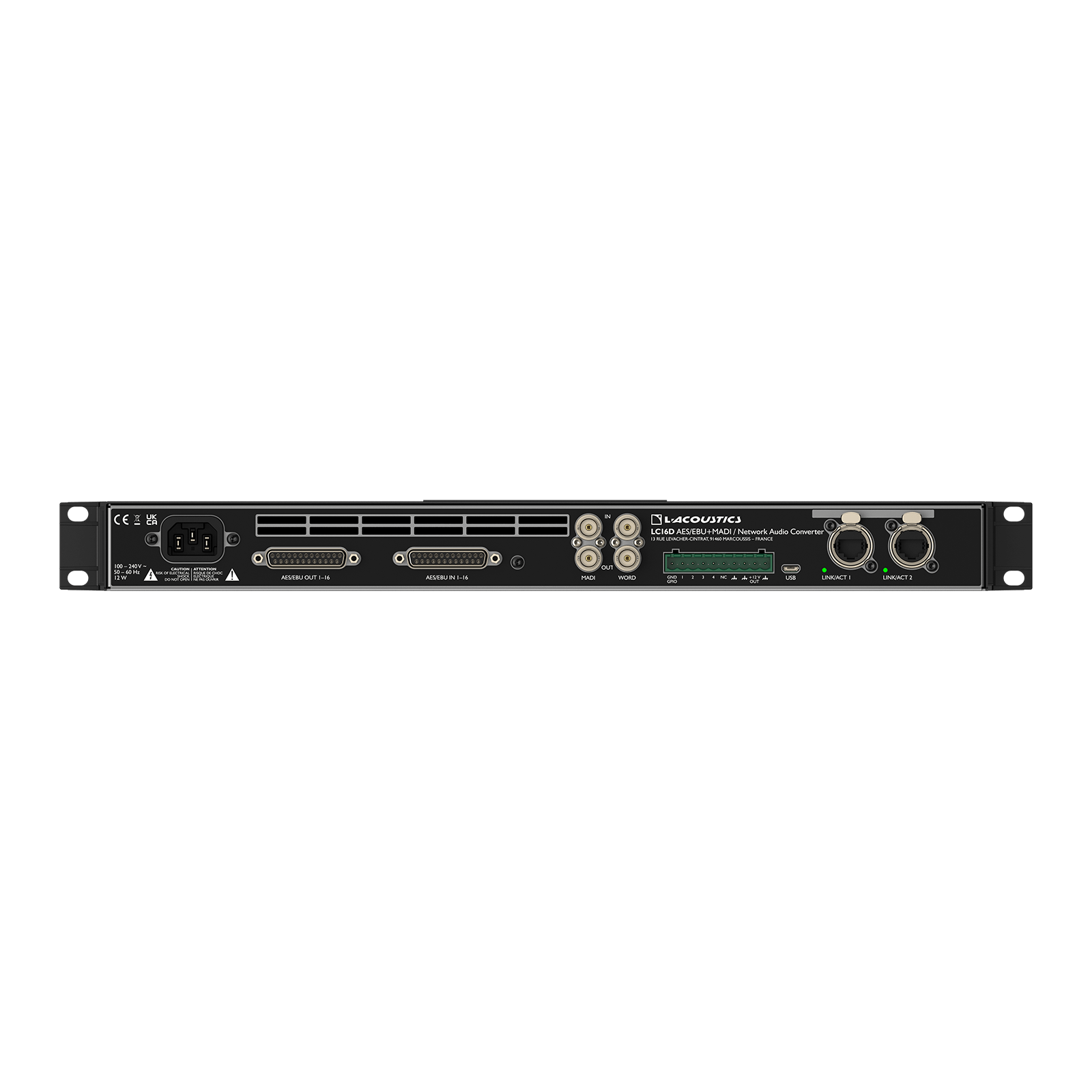 LC16D Back View - Audio Format Converter for Concert Sound System and More