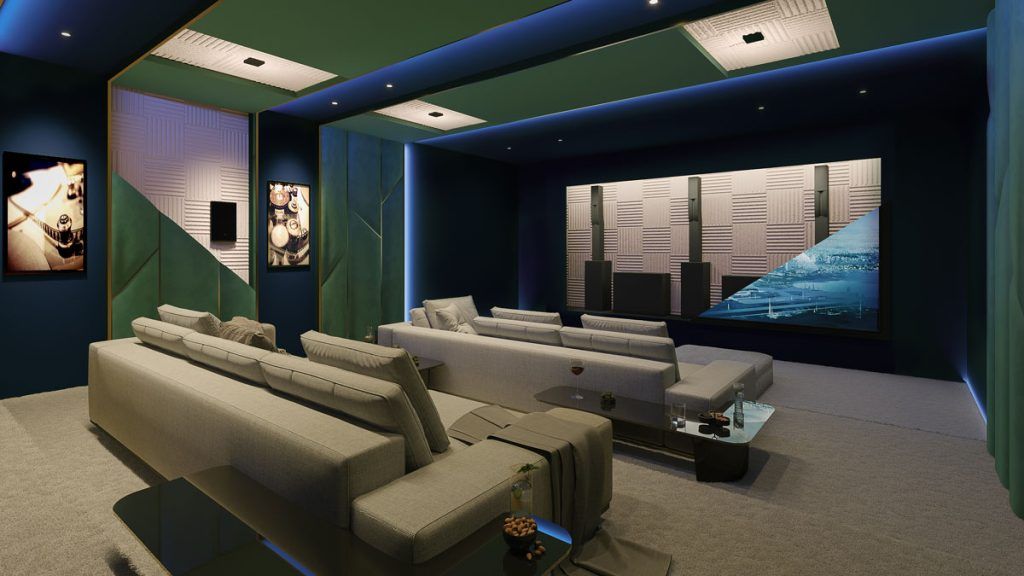 Home cinema set up with L-acoustics concept