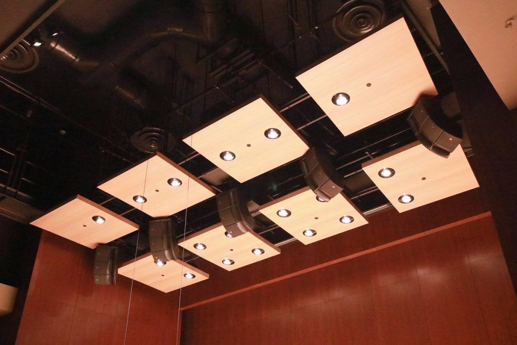 Five A10i arrays serve as the Recital Hall’s frontal Scene system