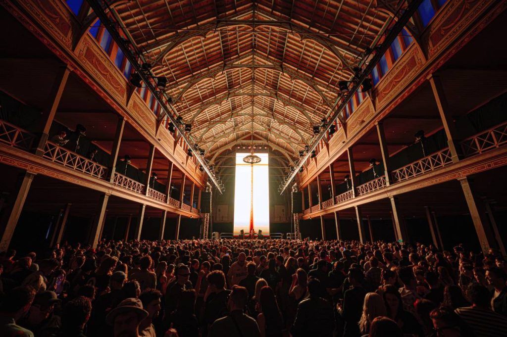 Gig Control Australia fitted a 16-metre-high video display at Now of Never Festival, which Novatech accompanied with an L-Acoustics concert sound system - Credit Leash Leon