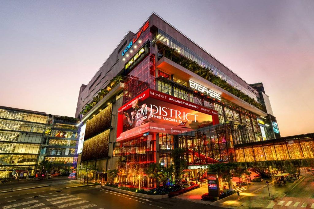 The multi-purpose EMSPHERE retail and entertainment complex in the Bangkok’s Sukhumvit district. 
