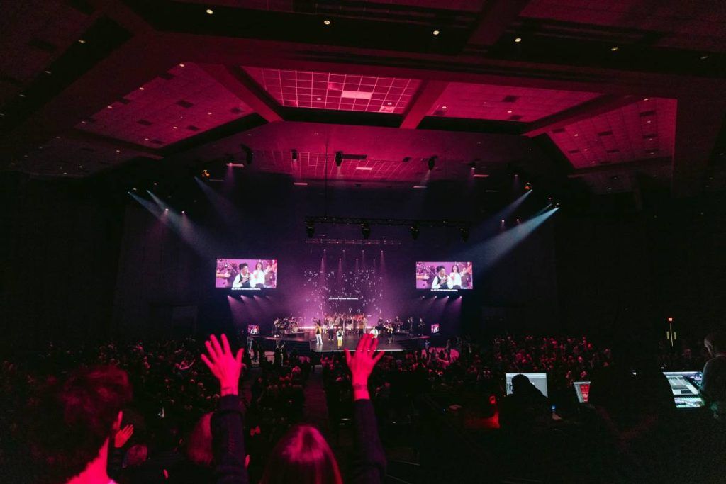 Victory Church’s main-campus worship space seats up to 5,000 people