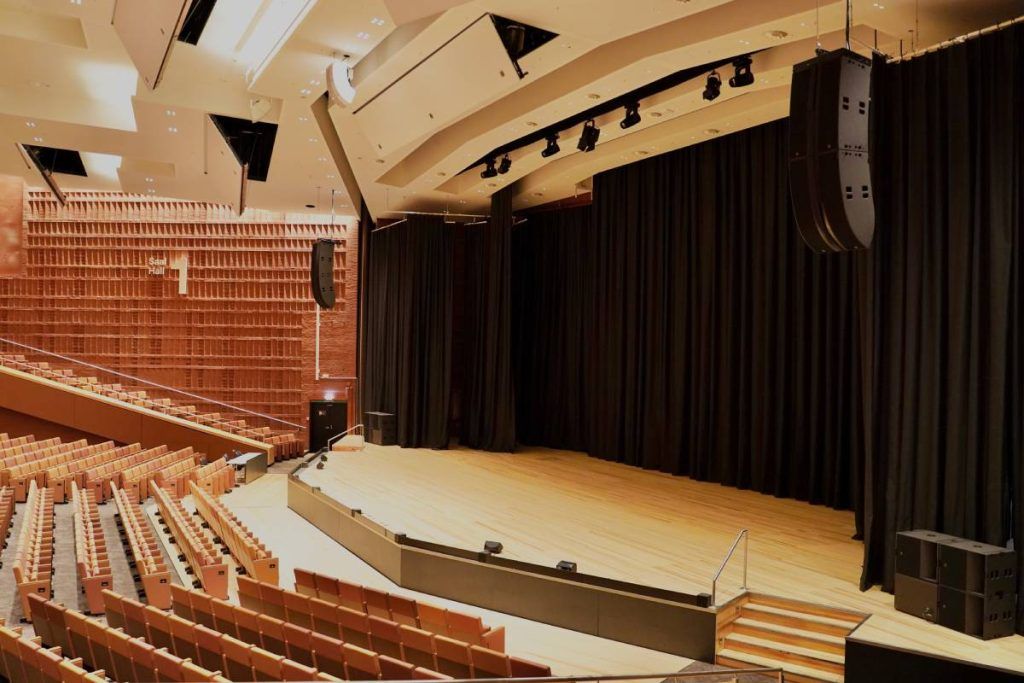 Hall One at the CCH is now home to a Left/Centre/Right configuration of L-Acoustics L Series.