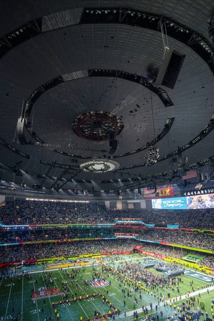 ATK Audiotek, a Clair Global brand, once again provided the L-Acoustics loudspeaker design and implementation for this year’s Super Bowl in New Orleans