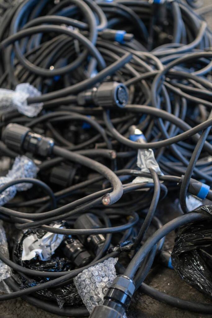 Recycling of metal components from counterfeiters cables, conducted under strict environmental guidelines