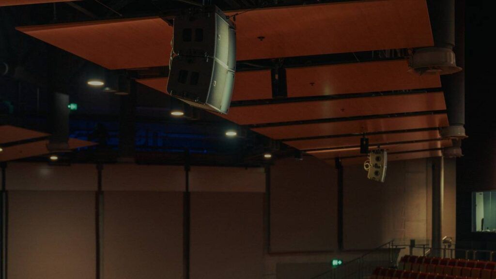 Two delay hangs of two A10 Focus per side ensure full rear coverage at Shoalhaven Entertainment Centre