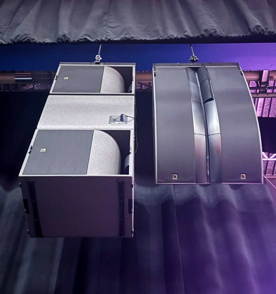 Through advanced DSP processing L-Acoustics L series professional sound system completely transforms the venues acoustic environment