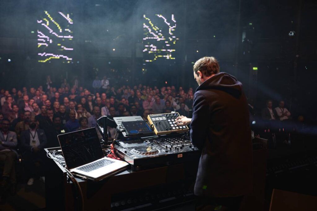 Max Cooper performing with L-Acoustics DJ at the manufacturer’s recent Keynote 2025 event in London