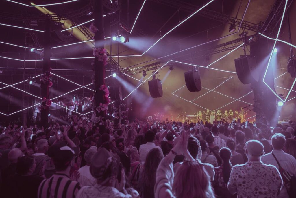 Polygon Live LDN delivered the UK's largest outdoor 360° immersive sound festival with L-Acoustics L-ISA immersive technology and L Series speakers – photo credit James Ward
