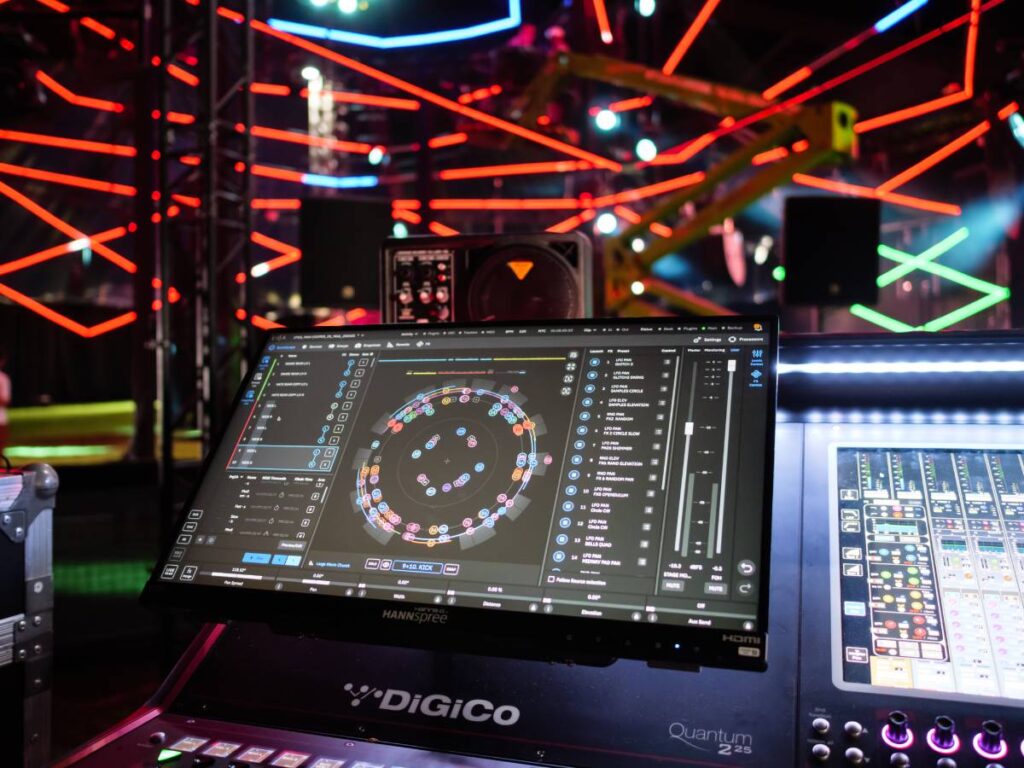 The new Sound Spaces feature in L-ISA 2025 was crucial to optimising immersive sound at Polygon Live – photo credit Maria Zhytnikova, Red Flame Creations