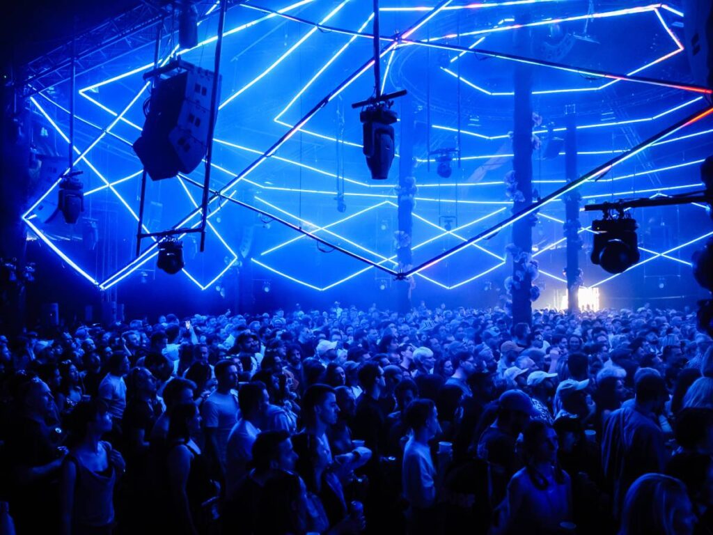 The dome structure houses nearly 125 L-Acoustics loudspeakers – photo credit Maria Zhytnikova, Red Flame Creations