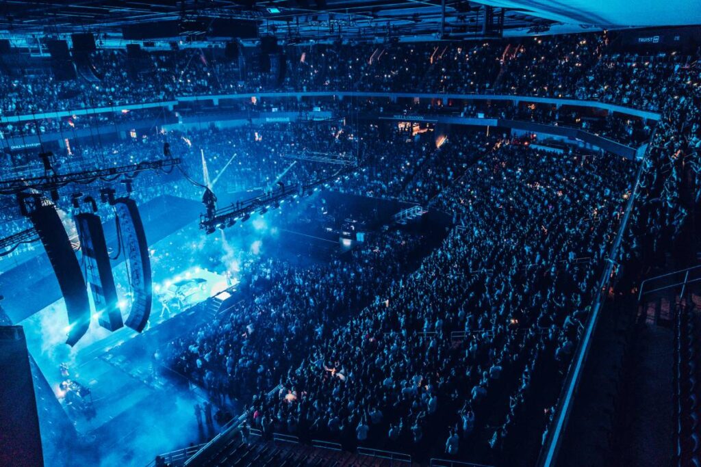 PRG carried an L-Acoustics K Series main PA on J Balvin’s recent Back to the Rayo tour of North America (photo credit: Gaby Deimeke / @gabydeimeke)