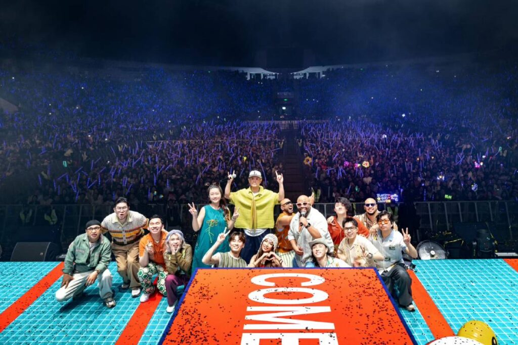 L-Acoustics L Series deployed for the Justin Lo "Come Together" tour concert at Guangzhou Gymnasium Arena, China