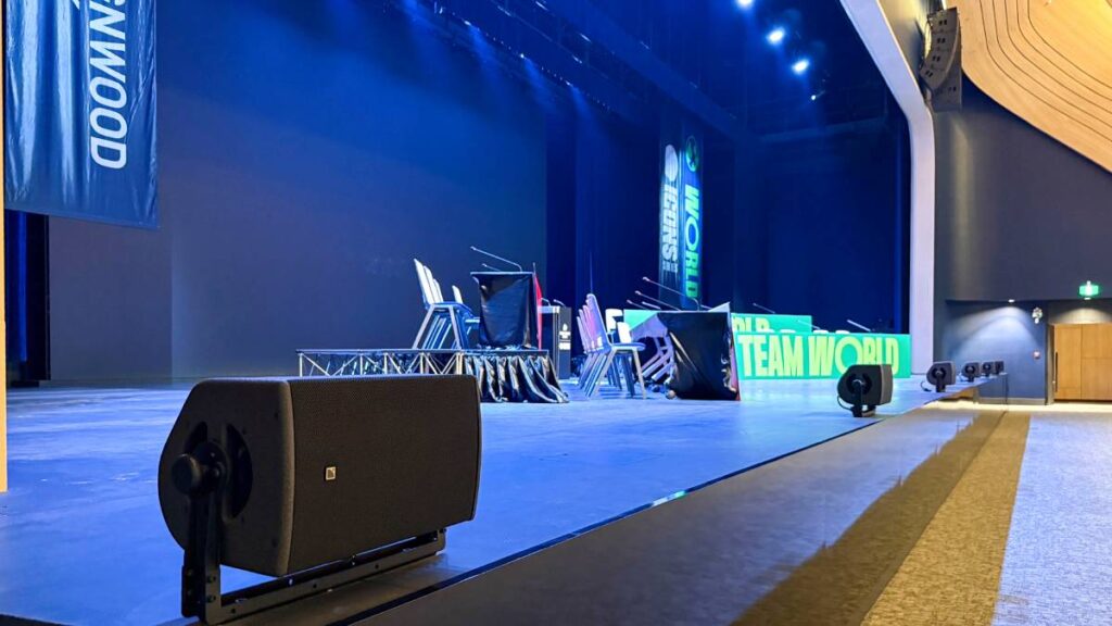 L-Acoustics X8 professional sound system as front-fill in Thailand’s KIS International School Reignwood Park auditorium