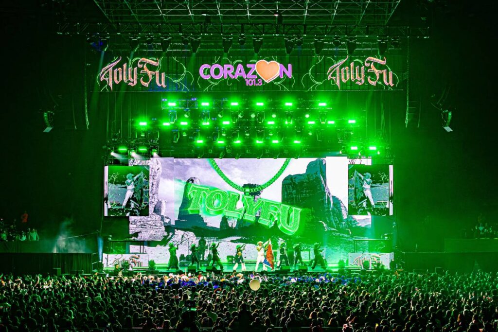 Toly Fu performing on the new L-Acoustics K2 system at Santiago, Chile’s Movistar Arena, specified by Bsound and supplied by VGL