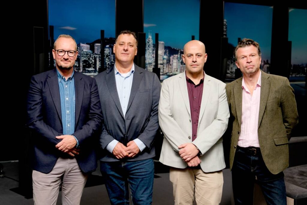 L-R: Jacob Barfoed, Global Director of Sales & Sales Operations at L-Acoustics; Mark Ladewig, Managing Director at Group Technologies; Anthony Touma, General Manager at Group Technologies; and David Coper, Director of Sales & Business Development APAC at L-Acoustics