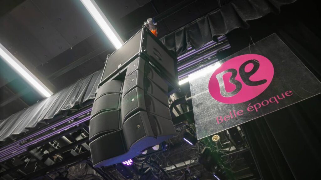 The L-Acoustics K Series system at Belle Epoque Beauty College's Harajuku event hall delivers rider-friendly, industry-standard audio for fashion shows, idol events, and student productions