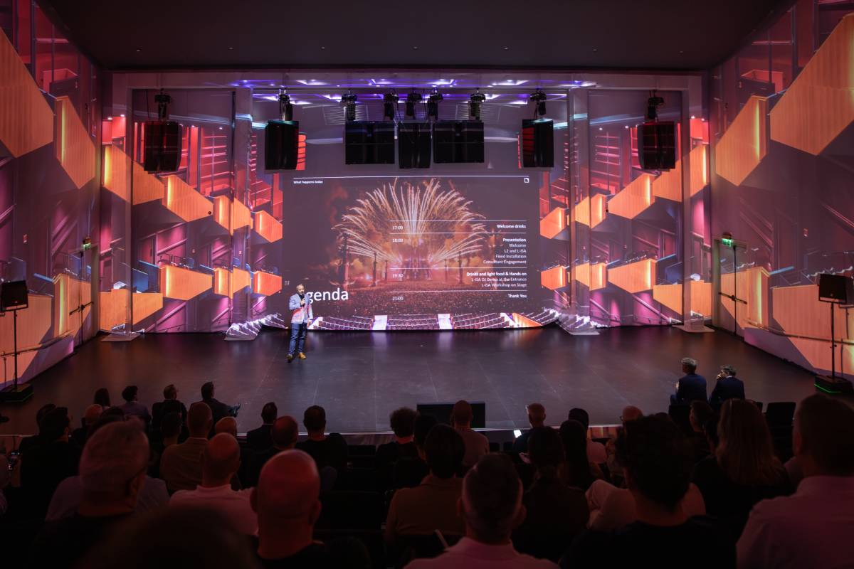 The L-Acoustics Sales and Application teams, in partnership with local Certified Partners, showcased L2 and L-ISA technology across key vertical markets at Dubai's Theater of Digital Art