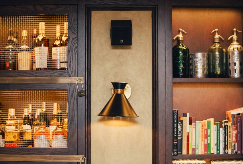 L-Acoustics X4i speakers in the bar area.