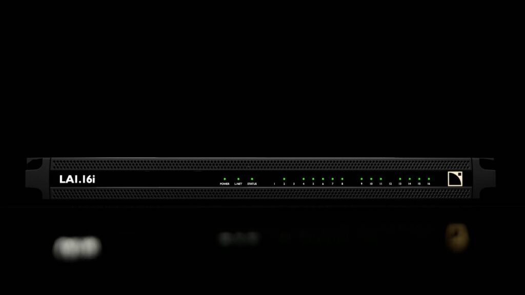 The LA1.16i maximizes rack space efficiency while supporting Milan-AVB and AES67 protocols for seamless integration with Crestron and Control4.