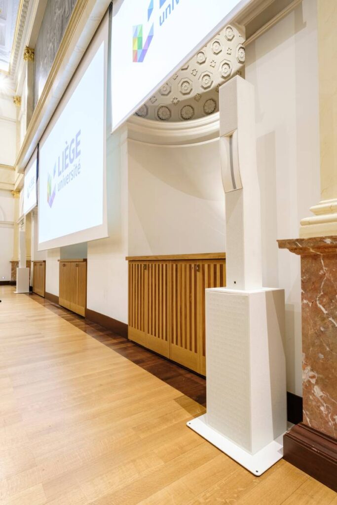 L-Acoustics Syva have slim profiles that blend into architectural spaces, essential in heritage venues where bulky speaker systems would be visually intrusive ©Alexandre Aretz