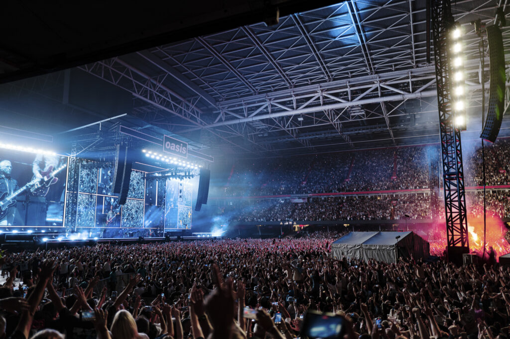 Oasis performing at Principality Stadium in Cardiff (photo credit: James Mitcham)