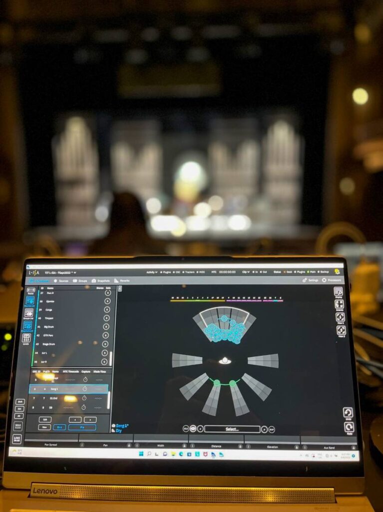 Sound designers Jeffrey Yue (Ctrl Fre@k) and Ha Yan-pui create spatial audio for The Impossible Trial at the Xiqu Centre Grand Theatre in Hong Kong