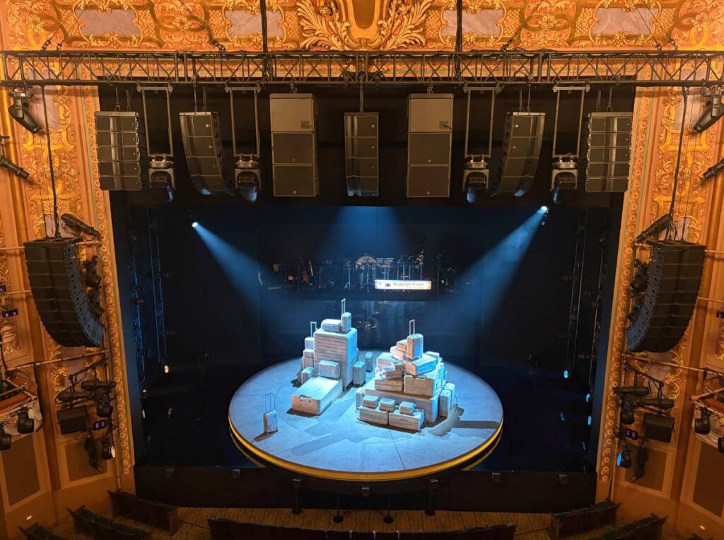 The house sound system for Two Strangers features a blend of L-Acoustics K, A, and X Series enclosures paired with SB18 subs