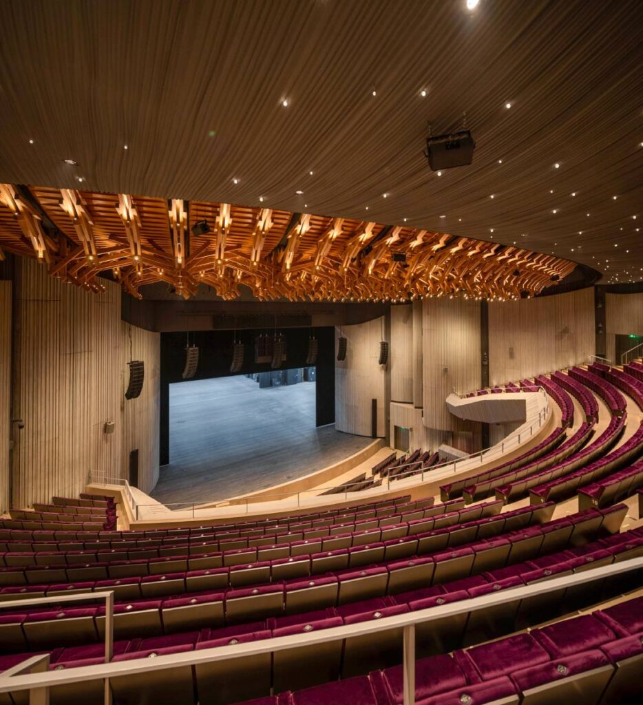 Overhead X8 height system completes L-ISA full surround configuration in Xi'an Grand Theatre Opera Hall