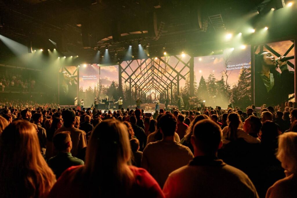 Crossroads’ flagship Oakley campus recently integrated L-Acoustics L-ISA immersive audio technology with its existing L-Acoustics main PA components