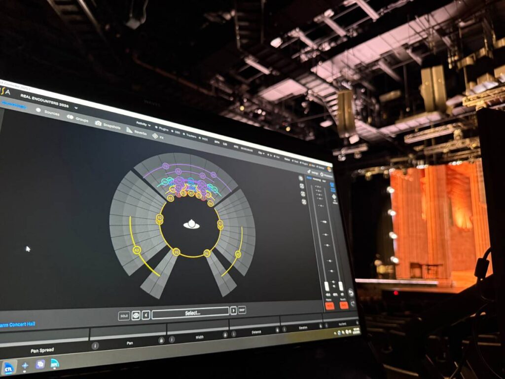 The system is managed via an L-Acoustics L-ISA Processor II and its accompanying L-ISA Controller display