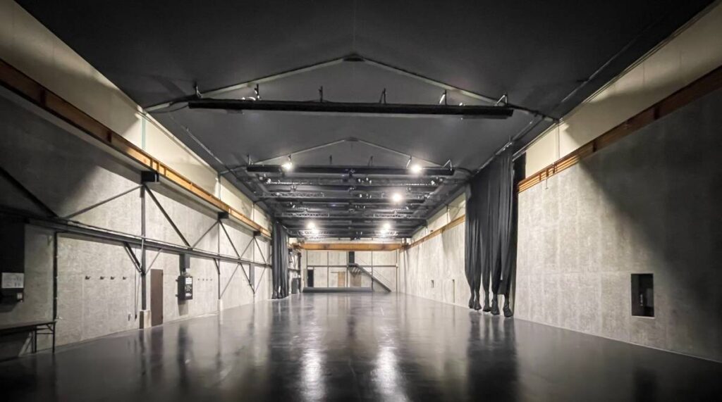 The main studio is roughly 660 square metres of flexible floor space that can accommodate up to 1,500 people and reconfigured for a wide range of events and client needs.