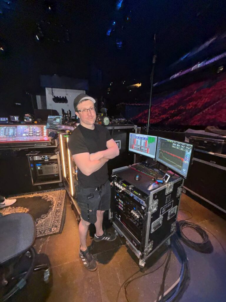 Systems engineer Terence Hulkes at the L-Acoustics LA Network Manager system control interface