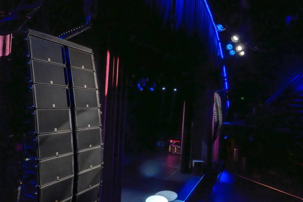 The Novo’s main arrays now comprise 12 L-Acoustics K2 per side, with eight KS28 subs flown in a cardioid configuration behind each K2 main ©Joe Vallejo