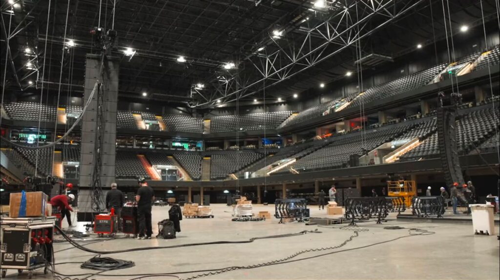 The arena’s primary L-Acoustics K and L Series enclosures are complemented by an extensive deployment of A and X Series underbalcony and suite fills
