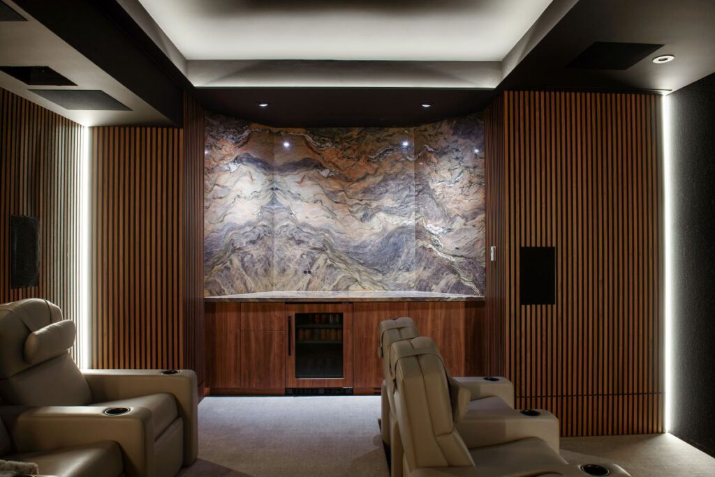 Blue Rocket Solutions was nicely able to accommodate the space’s preexisting decorative snack bar area via L-Acoustics Soundvision predictive design software