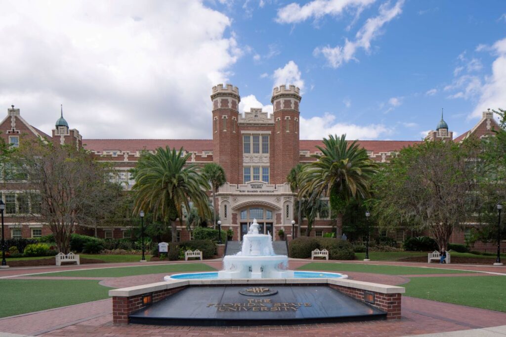 The 1,172-seat auditorium is located in the historic Westcott Building, the architectural centerpiece of the Florida State University campus