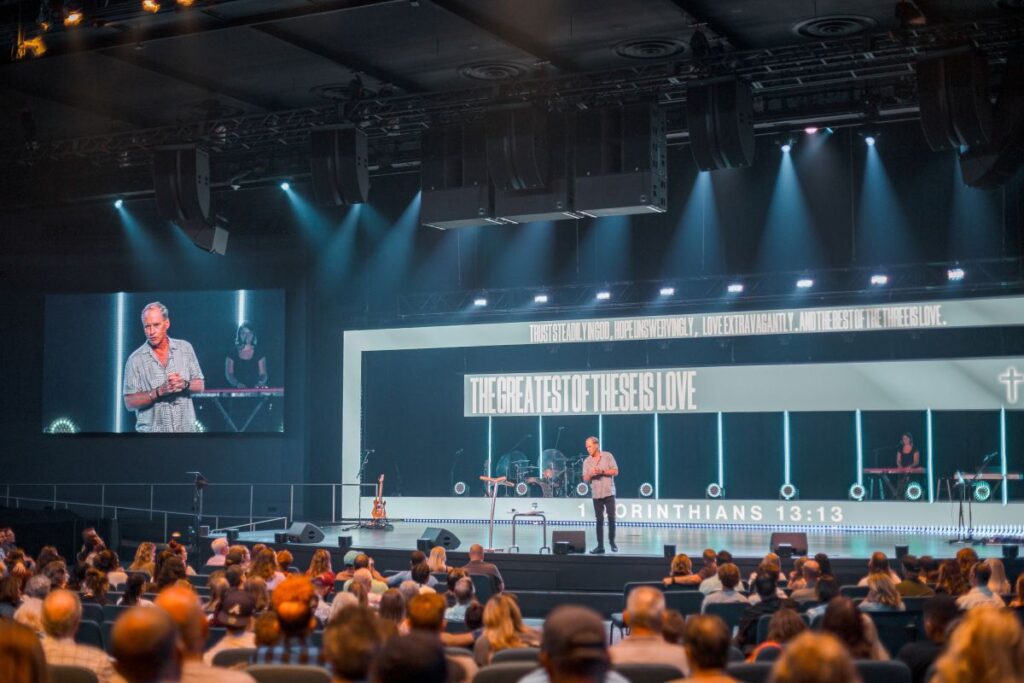 Wave Church turned to HouseRight to design and integrate an L-Acoustics L-ISA immersive configuration built on L Series loudspeakers