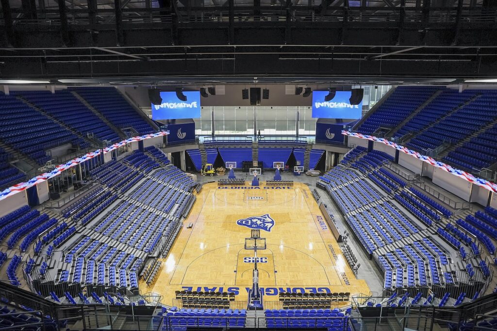 Georgia State University’s new Convocation Center offers its patrons superior sound thanks to an L-Acoustics A Series PA specified by Idibri and installed by TSAV, Atlanta, Georgia, USA